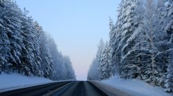 зимняя дорога зима