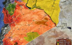 Карта ситуации в Сирии на начало октября 2018
