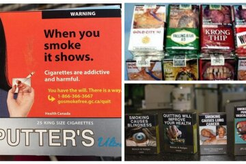 Маркировка сигарет, коллаж "Хвиля"