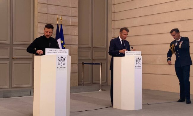 Владимир Зеленский и Эмманюель Макрон