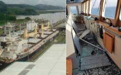 Бомба попала в турецкий корабль в черном море