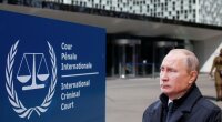МКС у Гаазі та Володимир Путін, колаж