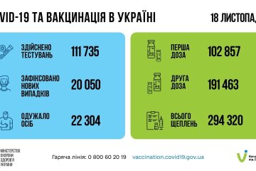 Статистика по коронавирусу на утро 19 ноября, коронавирус в Украине