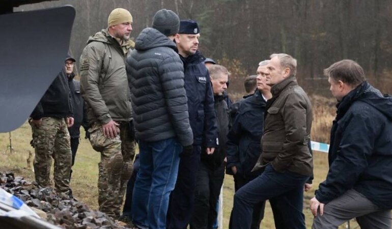 В Польше повредили железнодорожный путь