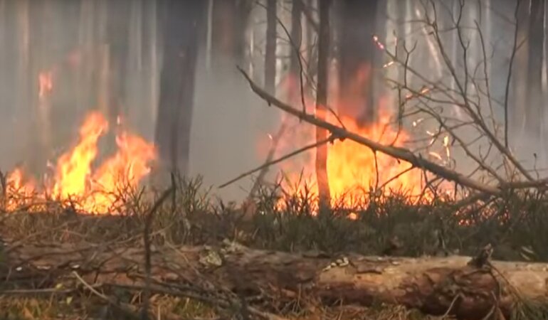 Пожар в Чернобыле