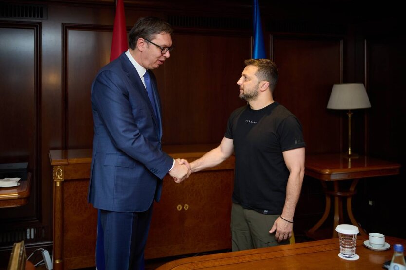 Зеленський зустрівся із президентом Сербії Вучичем