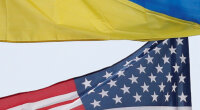 Флаги Украины и США, фото