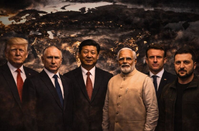 Володимир Путін, Дональд Трамп, Володимир Зеленський, Нарендра Моді, Сі Цзіньпін, Еммануель Макрон