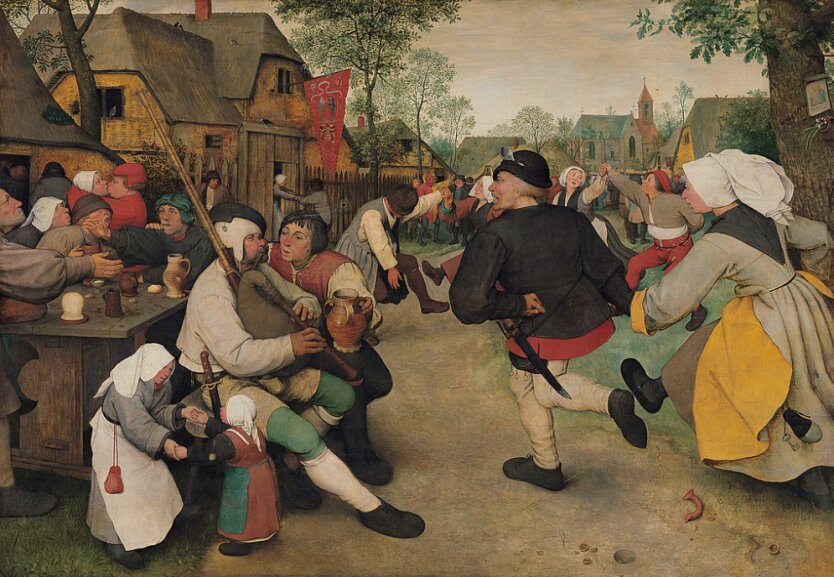 Питер Брейгель Старший."Крестьянский танец" 1568