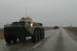 Колонна военной российской техники в Крыму