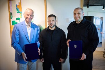Эрик Шмидт, Владимир Зеленский и Рустем Умеров