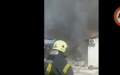 Пожар на рынке Юность, Киев, пожарные