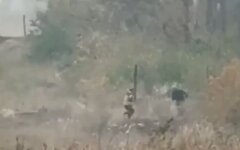 Поджог травы, украинские бойцы, Луганщина