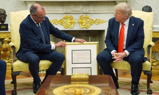 Фрідріх Мерц та Дональд Трамп