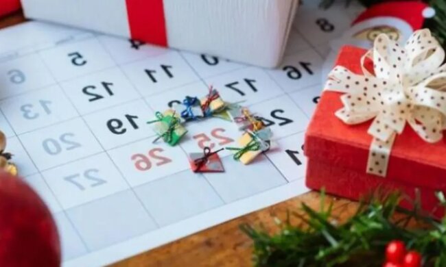 Вихідні на Новий рік та Різдво