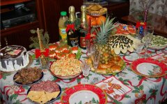новогодний стол