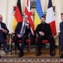 Владимир Зеленский, Кир Стармер, Фридрих Мерц и Эмманюель Макрон