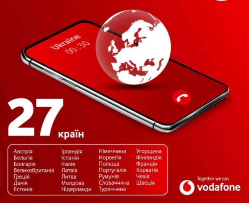 Vodafone, Доступный роуминг