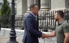 Премьер-министр Ирландии Лео Варадкара и президент Украины Владимир Зеленский в Киеве
