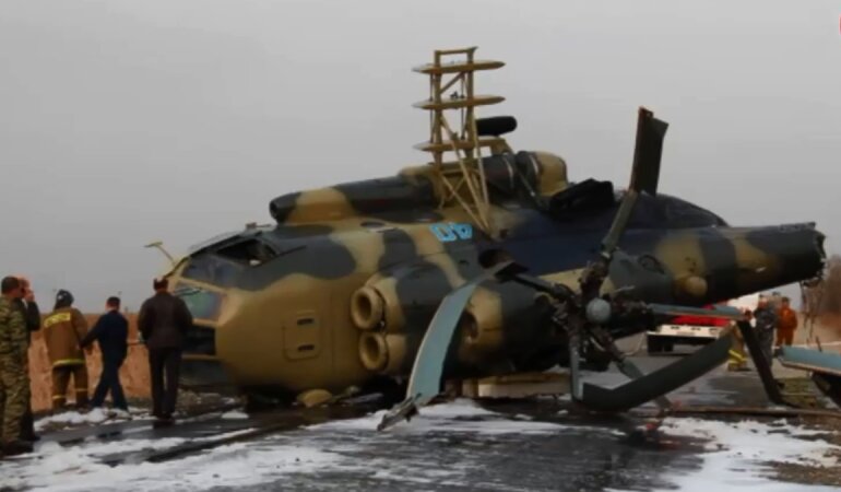 Крушение вертолета в России