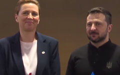 Метте Фредериксен и Владимир Зеленский