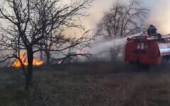 Пожар в Чернобыльской зоне