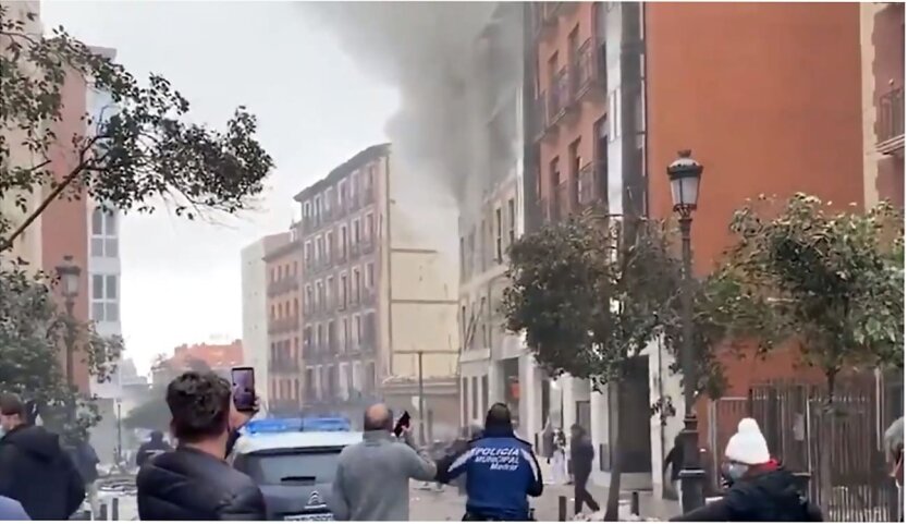 Взрыв в Мадриде, Пожар в Мадриде, Взрыв на улице Толедо в Мадриде