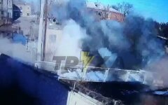 Запуск кассетных бомб оккупантами