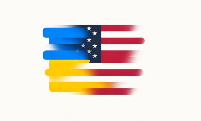 Україна та США, прапори