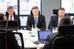 Голова правління НАК "Нафтогаз України" Сергій Корецький на зустрічі з місією МВФ