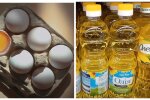 Цены на яйца и подсолнечное масло, цены на продукты в Украине