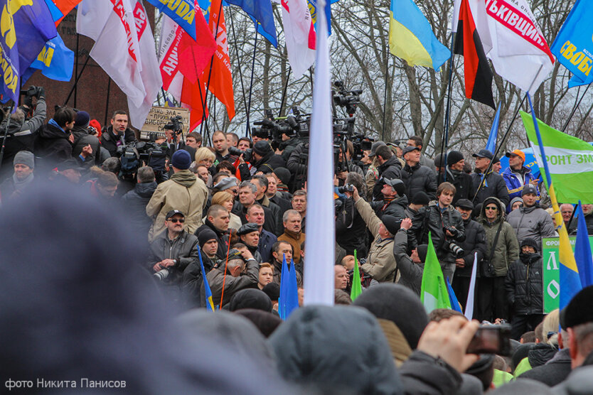 Митинг оппозиции в Киеве 7 апреля