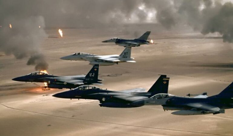 F-15 и F-16 ВВС США в Кувейте