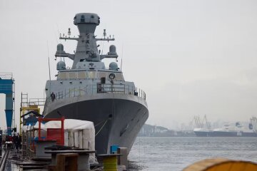 Український корвет на стадії будівництва на верфі в Стамбулі