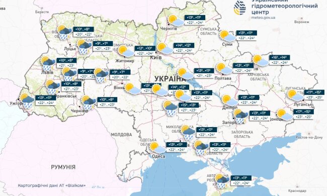 Погода в Україні, прогноз