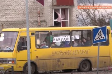 Эвакуационный автобус, Попасная, обстрел автобуса, российские оккупанты