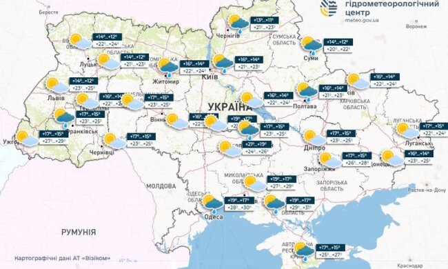 Прогноз погоди в Україні