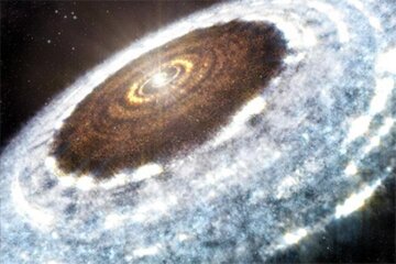 космический снегопад