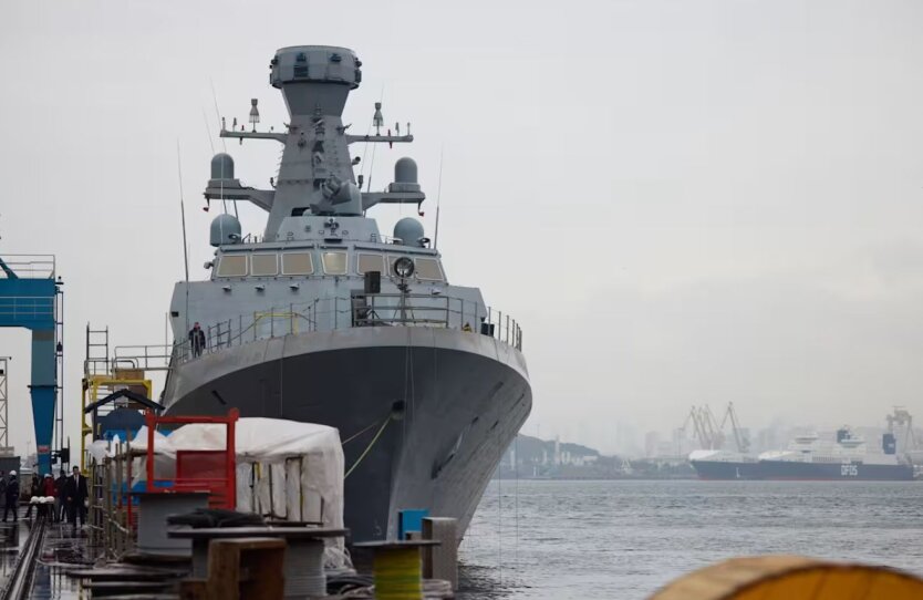 Український корвет на стадії будівництва на верфі в Стамбулі