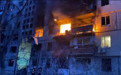 Снаряд попал в жилой дом на Оболони