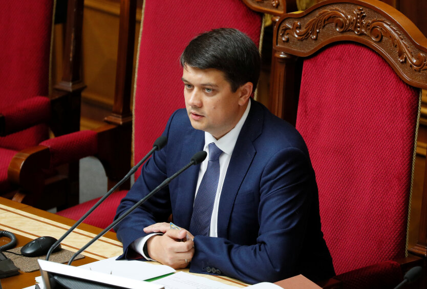 Dmytro Razumkov attends the first session of newly-elected parliament in Kiev