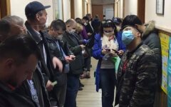 Национальная полиция, очередь, карантин в Украине