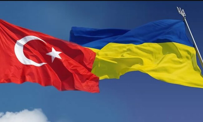 Флаги Турции и Украины, коллаж