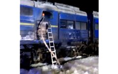 Под Николаевом загорелся тепловоз поезда "Интерсити"