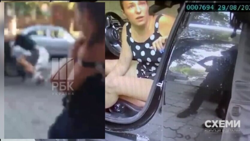 Женщина напала на патрульную, пока мужчина избивал копа: появилось видео момента нападения на полицейских в Днепре