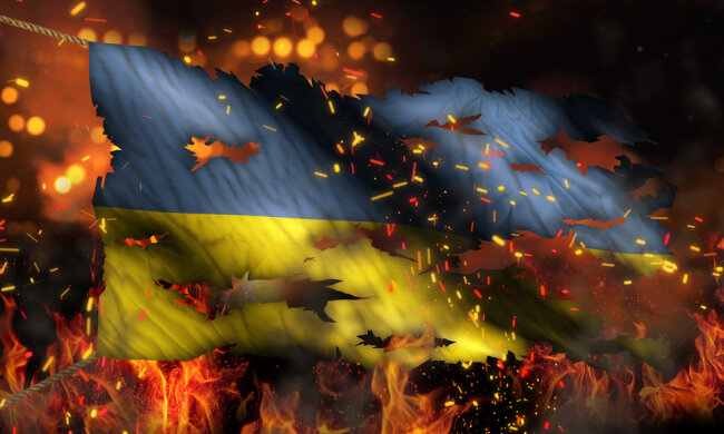 Флаг Украины. Война