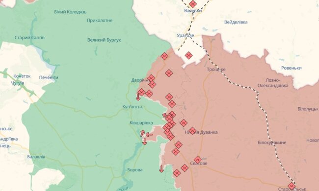 Купянское направление. Карта DeepState
