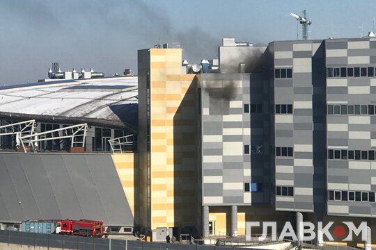 пожар в Киеве River Mall