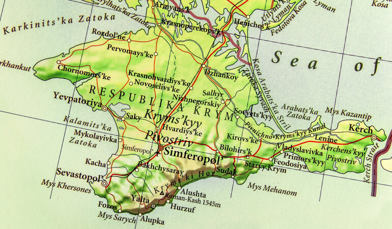 Крым на карте