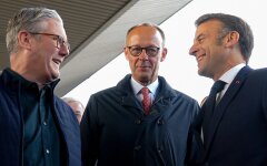 Кир Стармер, Фридрих Мерц и Эмманюель Макрон